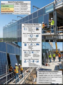 PV glass installed cost estimation