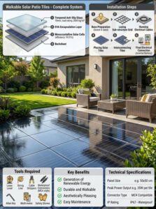 walkable solar tiles patio