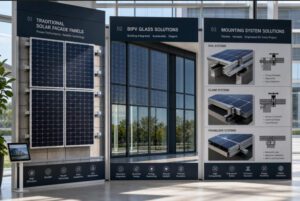 solar facade panels and mounting systems