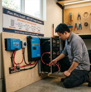 48V DIY solar battery bank installation guide